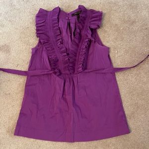 Purple ruffle top
